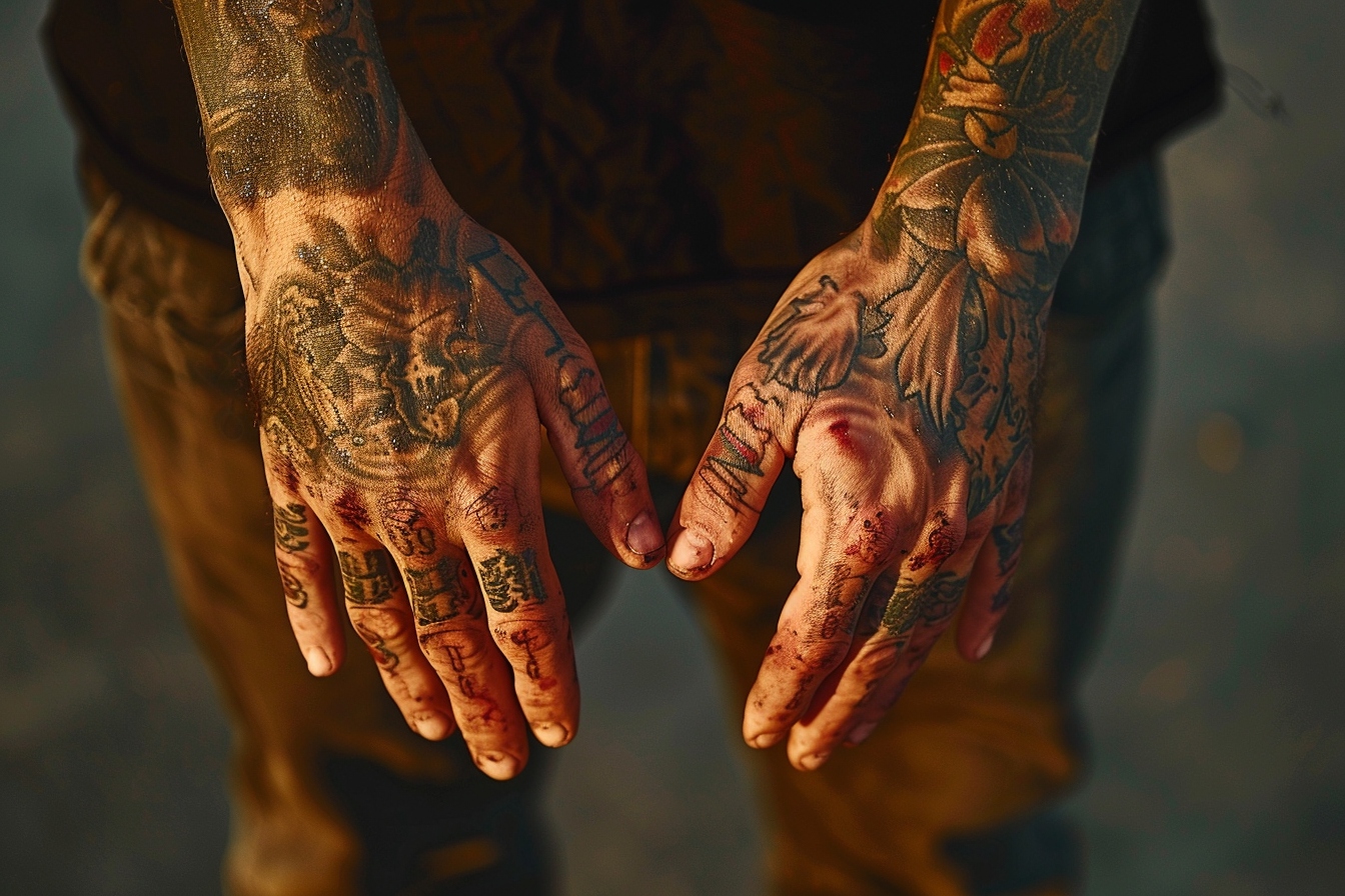 Le symbolisme des tatouages sur les mains chez les hommes